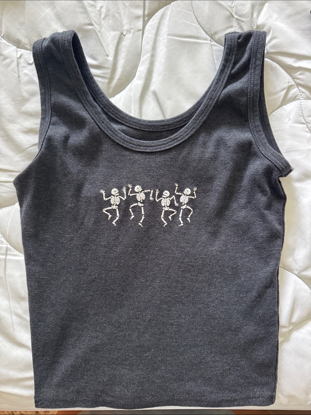 Women's Black Skeleton Graphic Tank Top